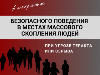 напоминаем об алгоритме безопасного поведения в местах массового скопления людей - фото - 6