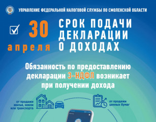 30 апреля – последний срок представления налоговой декларации для обязанных отчитаться о доходах - фото - 1