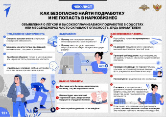 чек-лист "Как безопасно найти подработку и не попасть в наркобизнес" - фото - 1